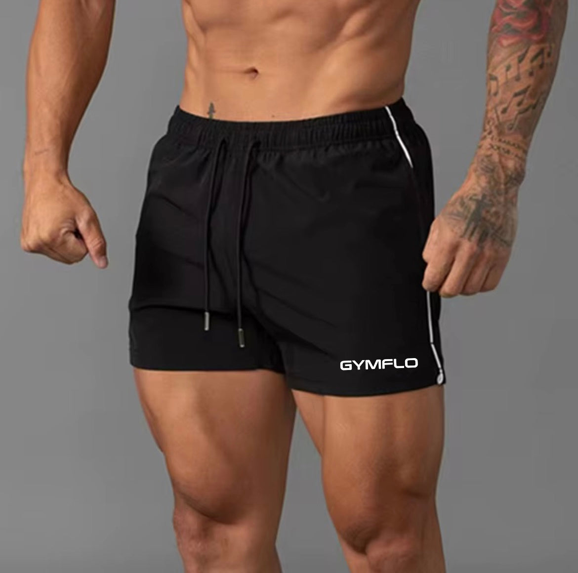 Bodybuilding 101 shorts - black
