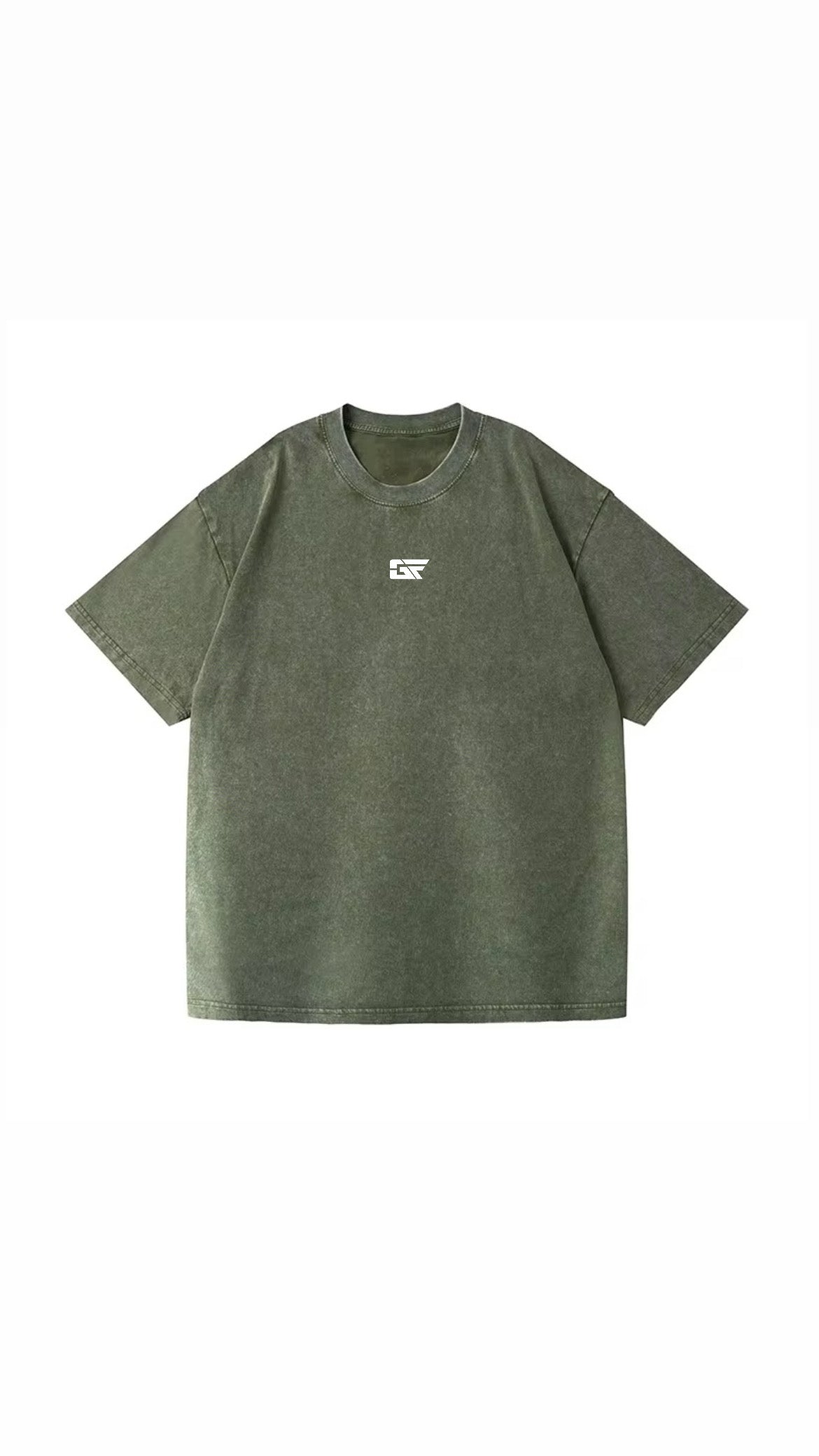 Washed Tee - olive green